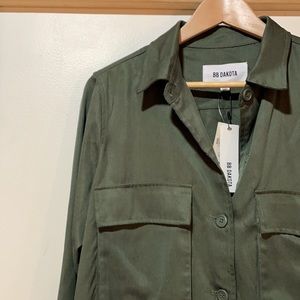 BB Dakota (Anthro) Crop Dark Green Top - Size M